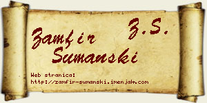 Zamfir Šumanski vizit kartica
